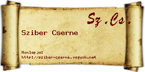 Sziber Cserne névjegykártya